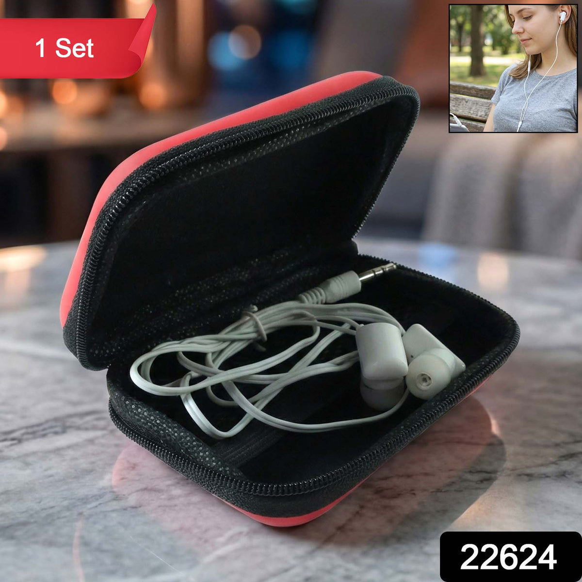 budget wired earphones with case