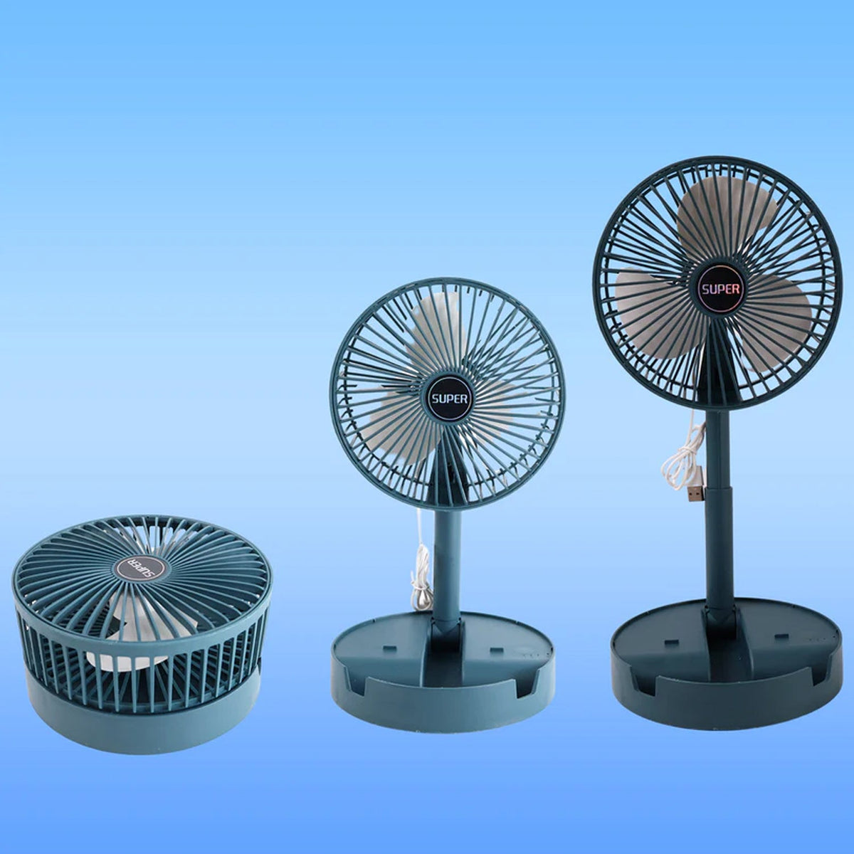 Foldable Mini Desk Fan with Adjustable Height and Angle (1 Pc)