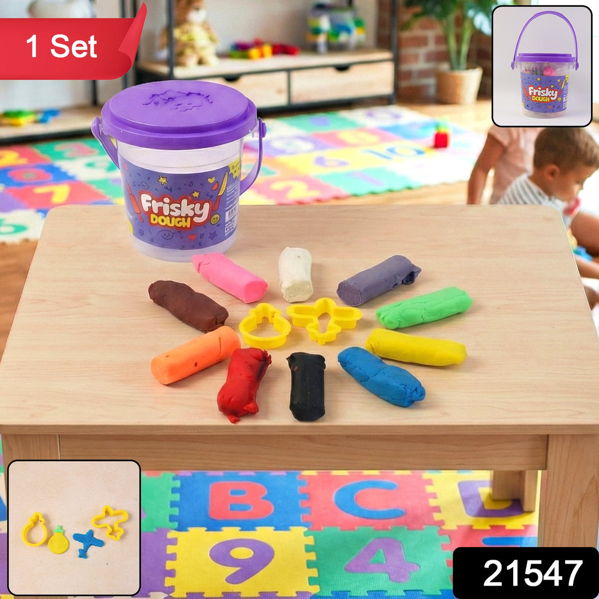 Kids multicolor clay sticks
