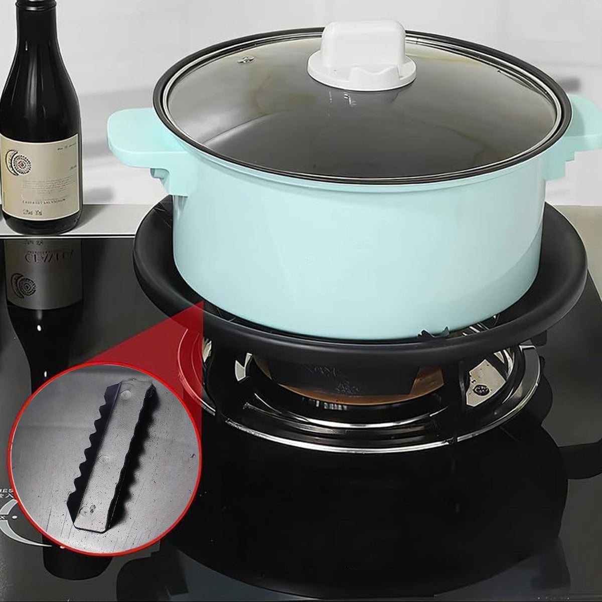 Gas Stove Flame Protector Ring (25 x 25 cm, 1 Pc)