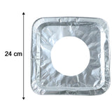 Aluminium Gas Stove Protector Covers (10 Pc, 23x23 cm)