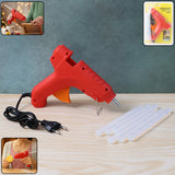 Premium 20W Hot Melt Glue Gun with 6 Transparent Glue Sticks Set