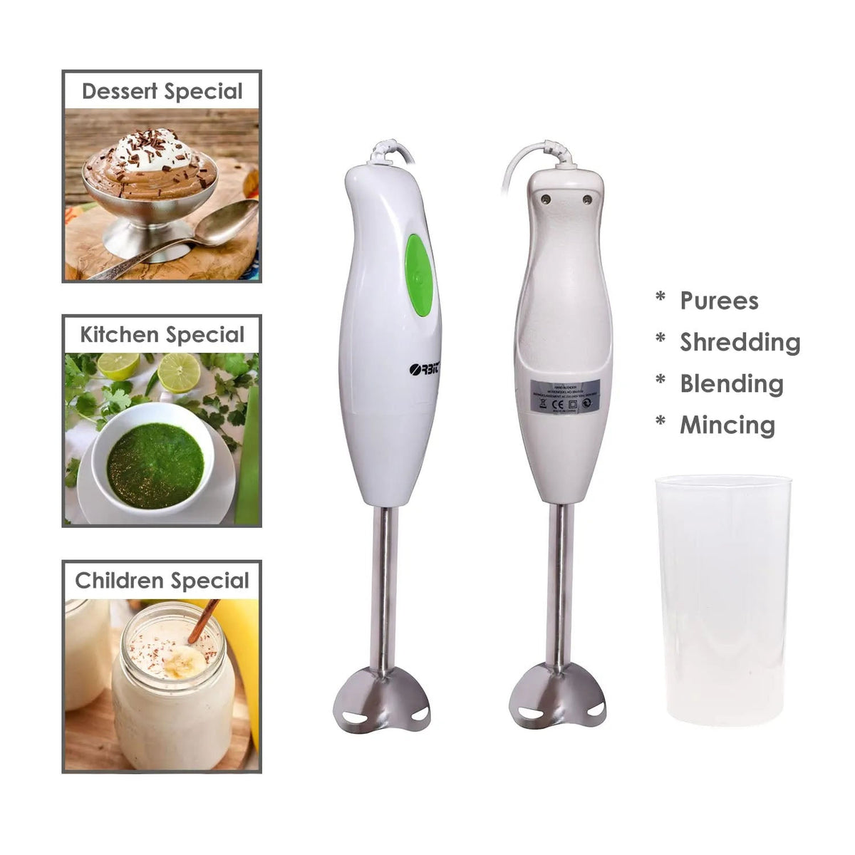 Orbit Electric Hand Blender with Stainless Steel Blade (1 Pc)