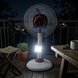 electric standing fan with led light feature