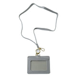 plastic id holder with adjustable lanyard
