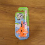 playful airplane toothbrush set