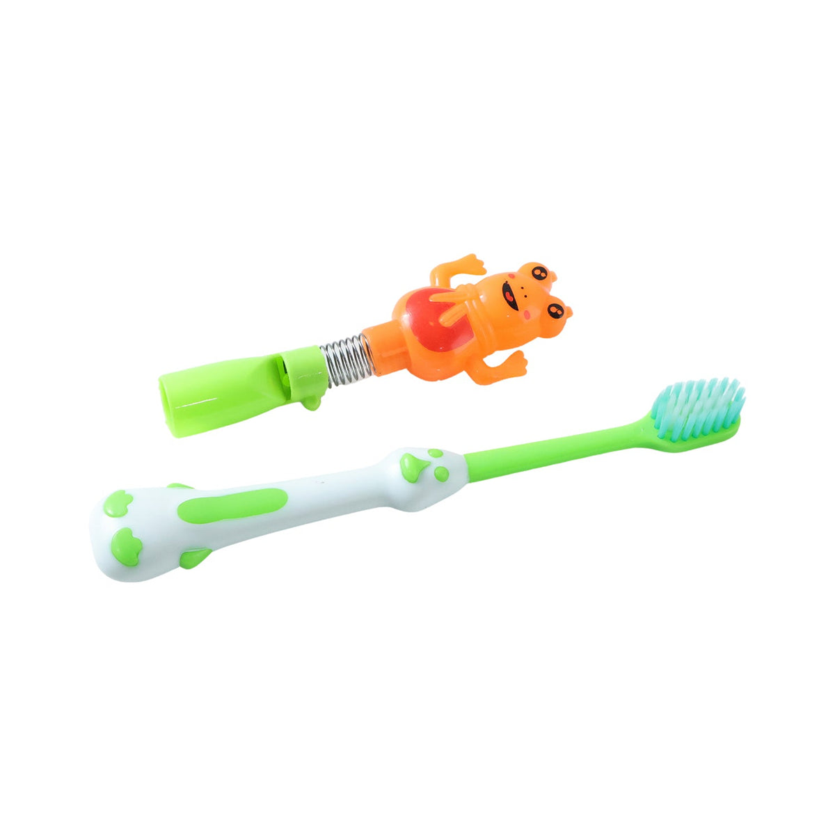 cartoon frog toothbrush toy,