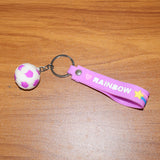 Cute Silicone 3D Key Chain with Metal Hook & Strap (Pack of 1)