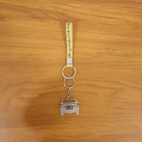 Stylish Dual-Keyring Metal Car Keychain Set (1 Set)
