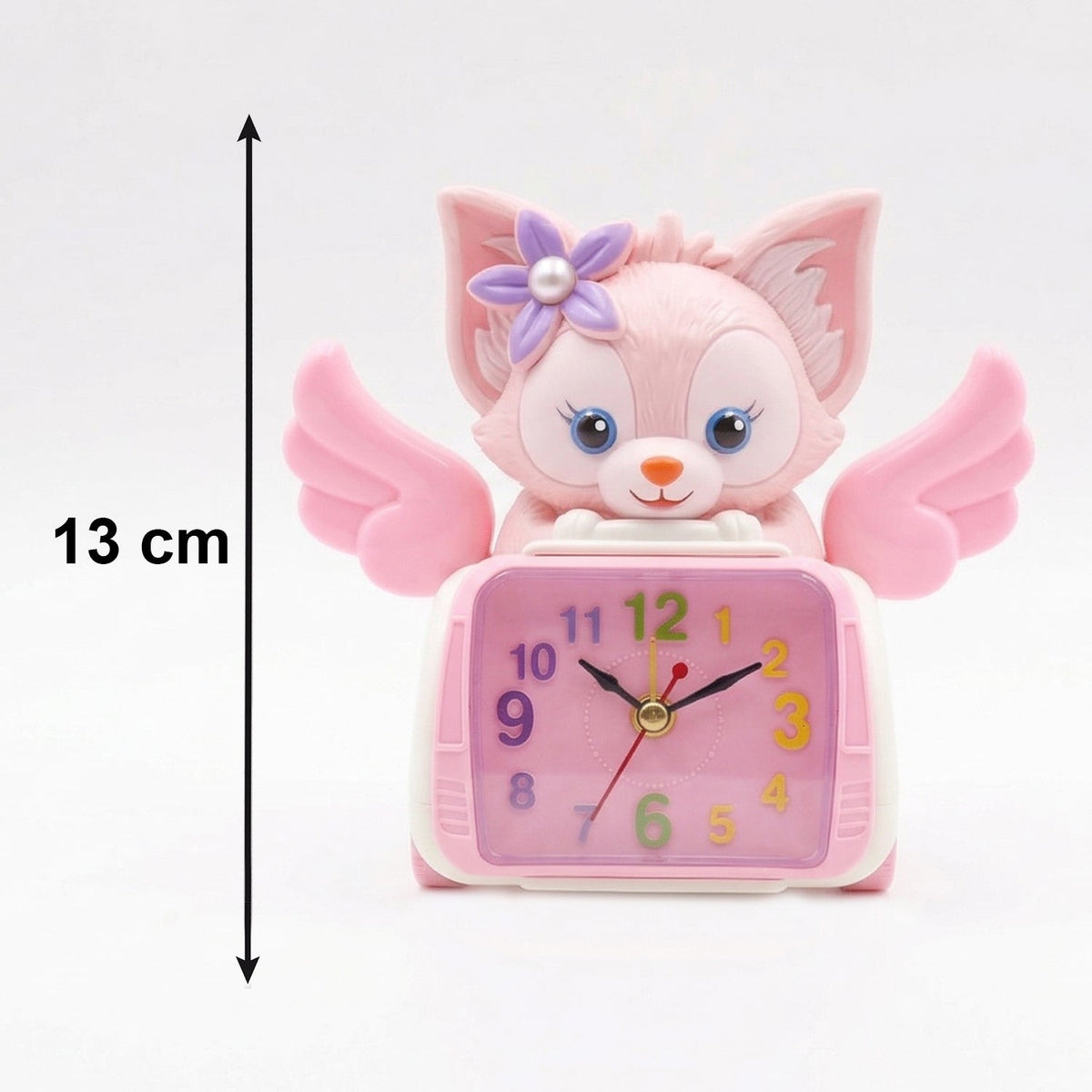 Adorable Angel Cat Car Design Kids Alarm Clock (1 Pc)