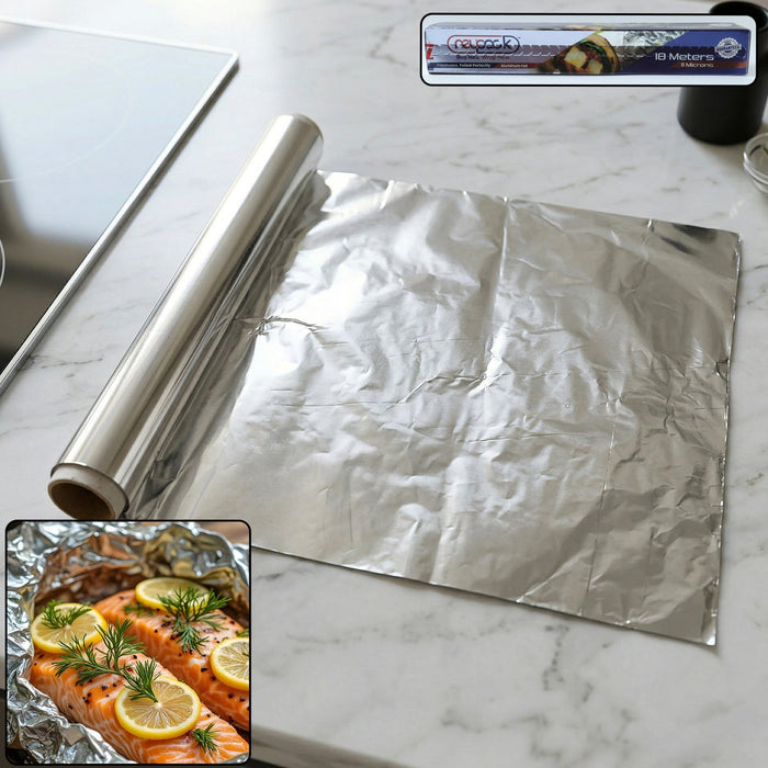 Premium Aluminium Foil Paper Roll (18 Mtr)