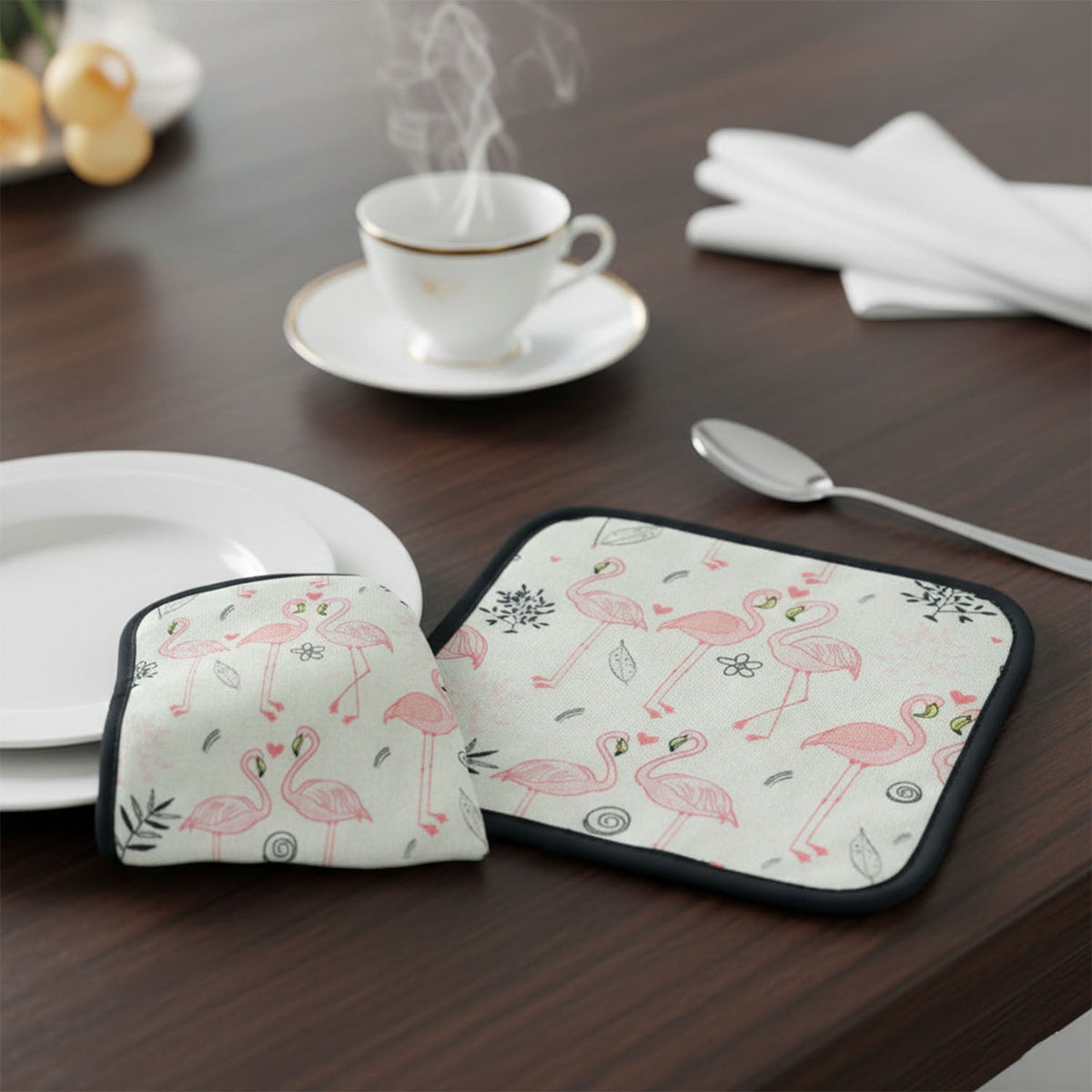 Printed Kitchen Pot Holder Heat Resistant Mat (20×20 Cm)