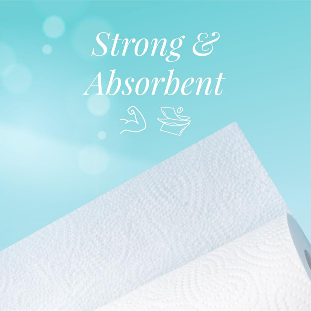 Freshee Super-Absorbent Kitchen Roll 4-in-1 Paper (4 Rolls × 60 Sheets = 240 Sheets)