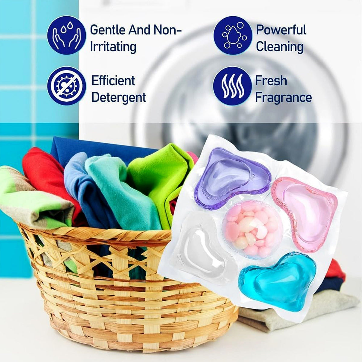 Premium Multi-Action Laundry Detergent Pods – 10 Piece (Set)