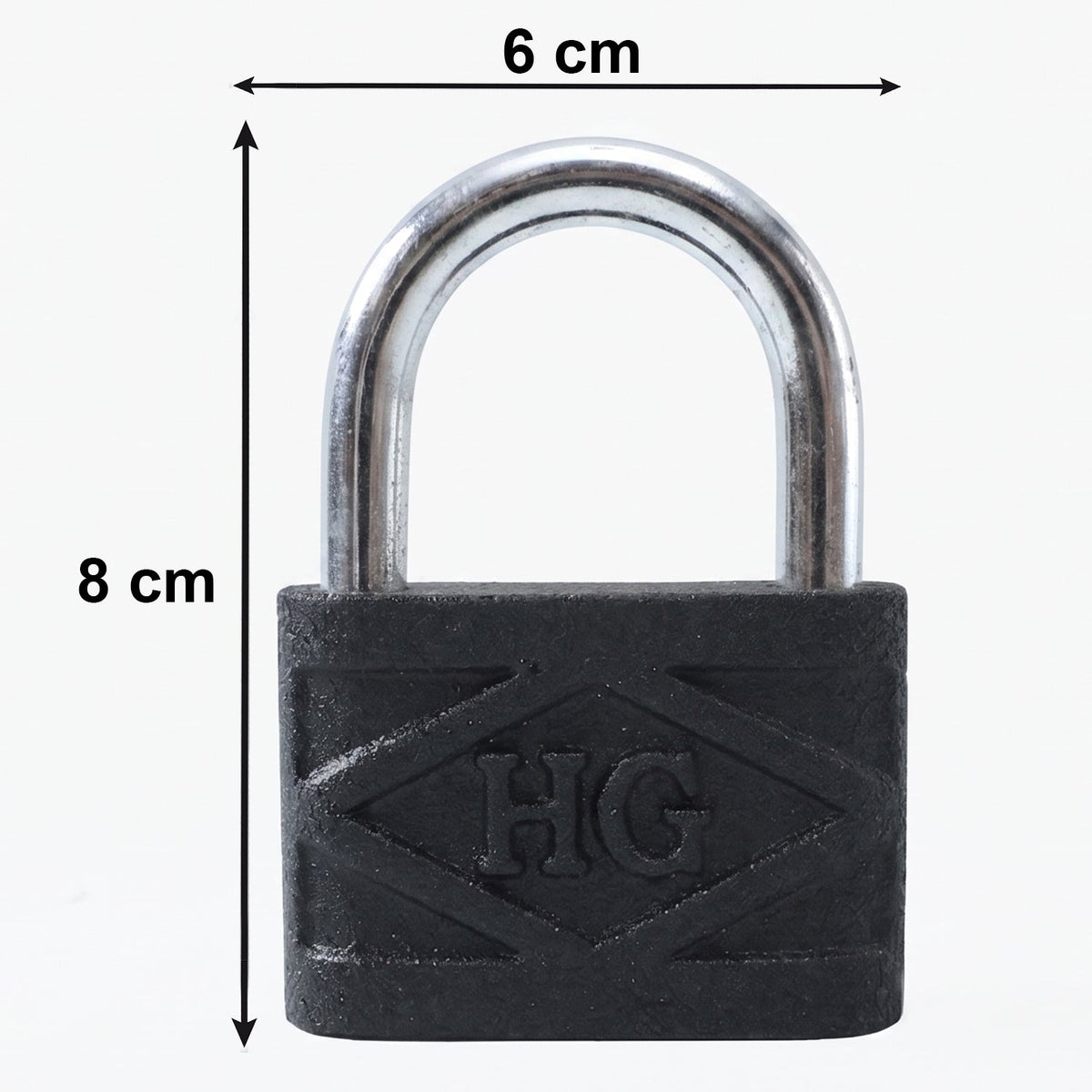Heavy Duty 60mm Iron Pad Lock with 3 Keys