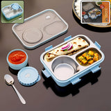 Premium Stainless Steel Compartment Lunch Box 1 Set