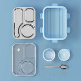 Premium Stainless Steel Compartment Lunch Box 1 Set