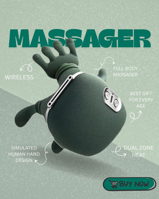 Long Rechargeable Kneading Neck & Shoulder Massager