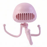 Handheld Mini Fan with LED Star Projector Flexible Tripod Stand (1 Pc)