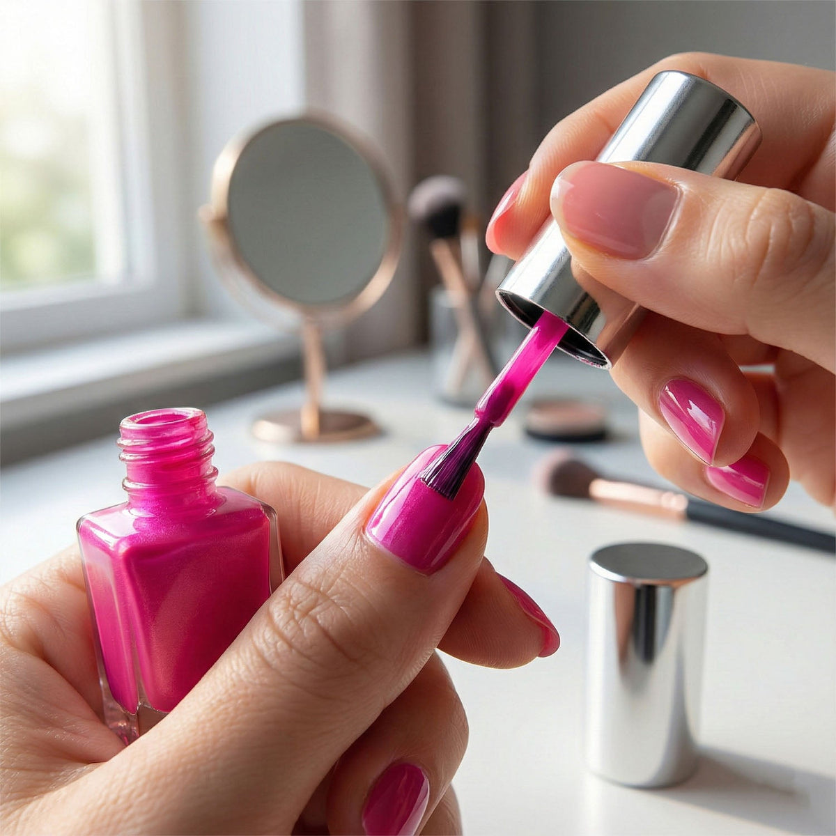 Long-Lasting Glossy Nail Colour for Women (5 ML, Mix Color, 1 Pc)