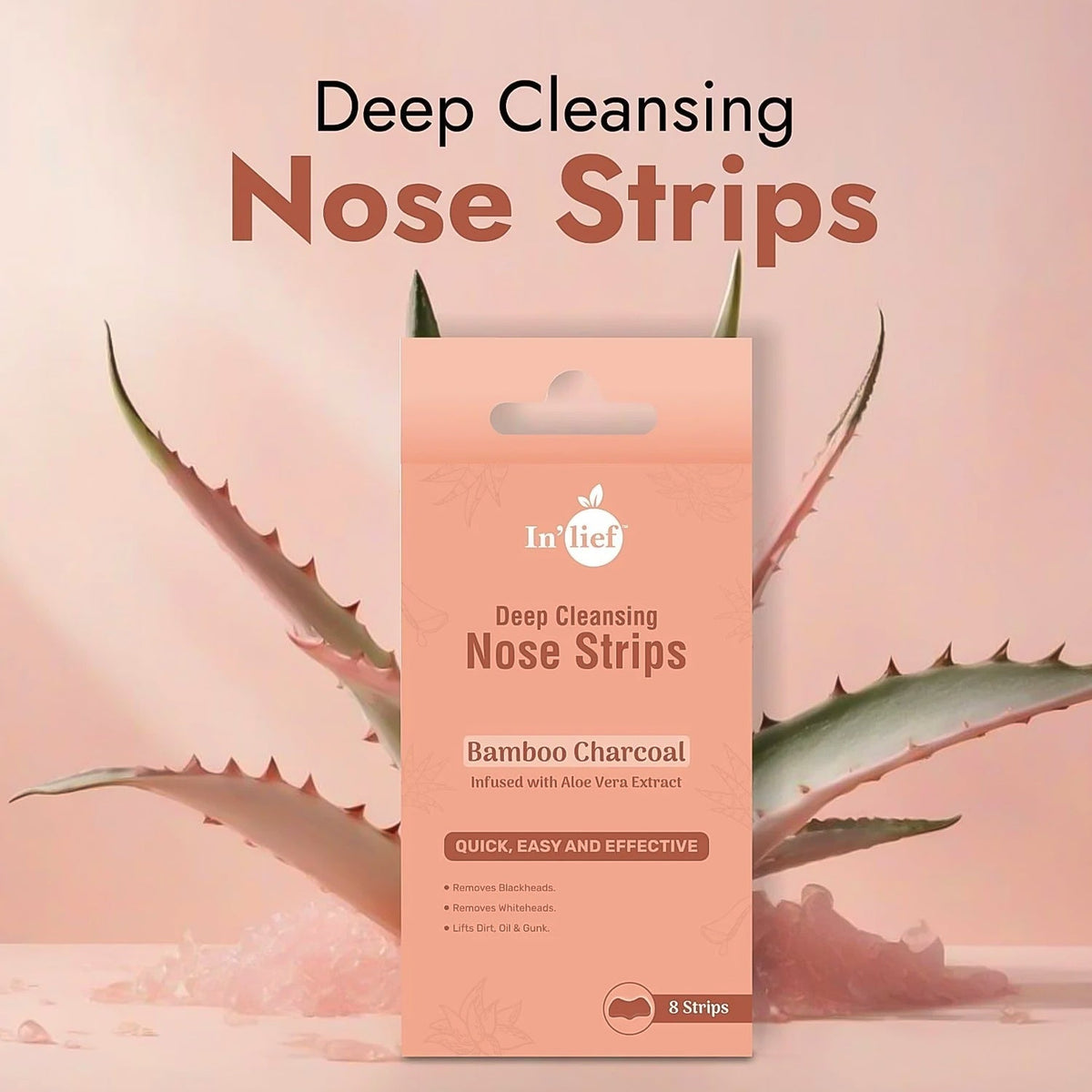 In’lief Bamboo Charcoal Pore Cleansing Nose Strips