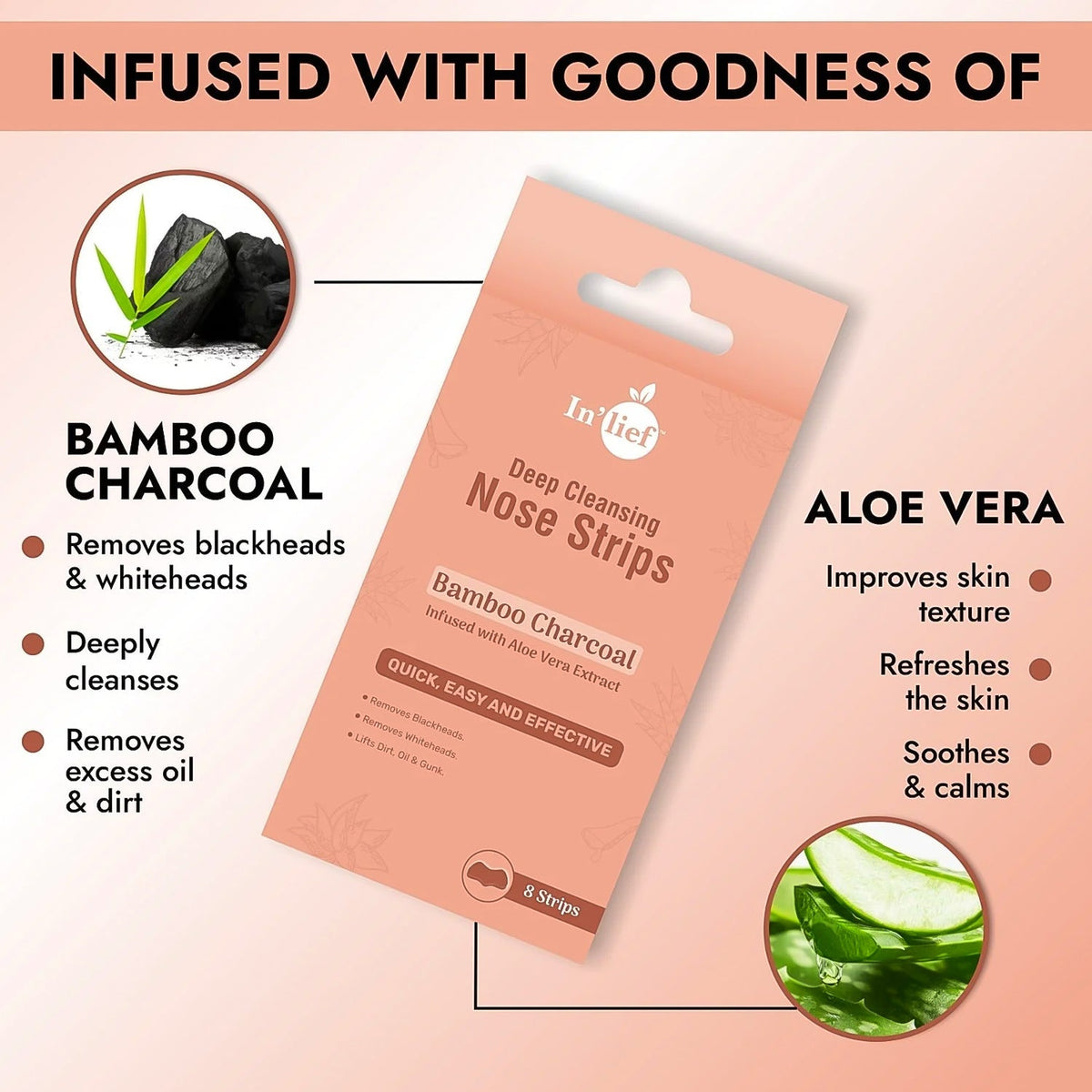In’lief Deep Cleansing Bamboo Charcoal Nose Pack