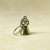 Om Symbol Temple Bell Metal Keychain (1 Pc)