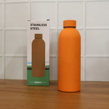Stainless Steel Double Wall Vacuum-Insulated Drink Water (Orange / 500 ML Approx)