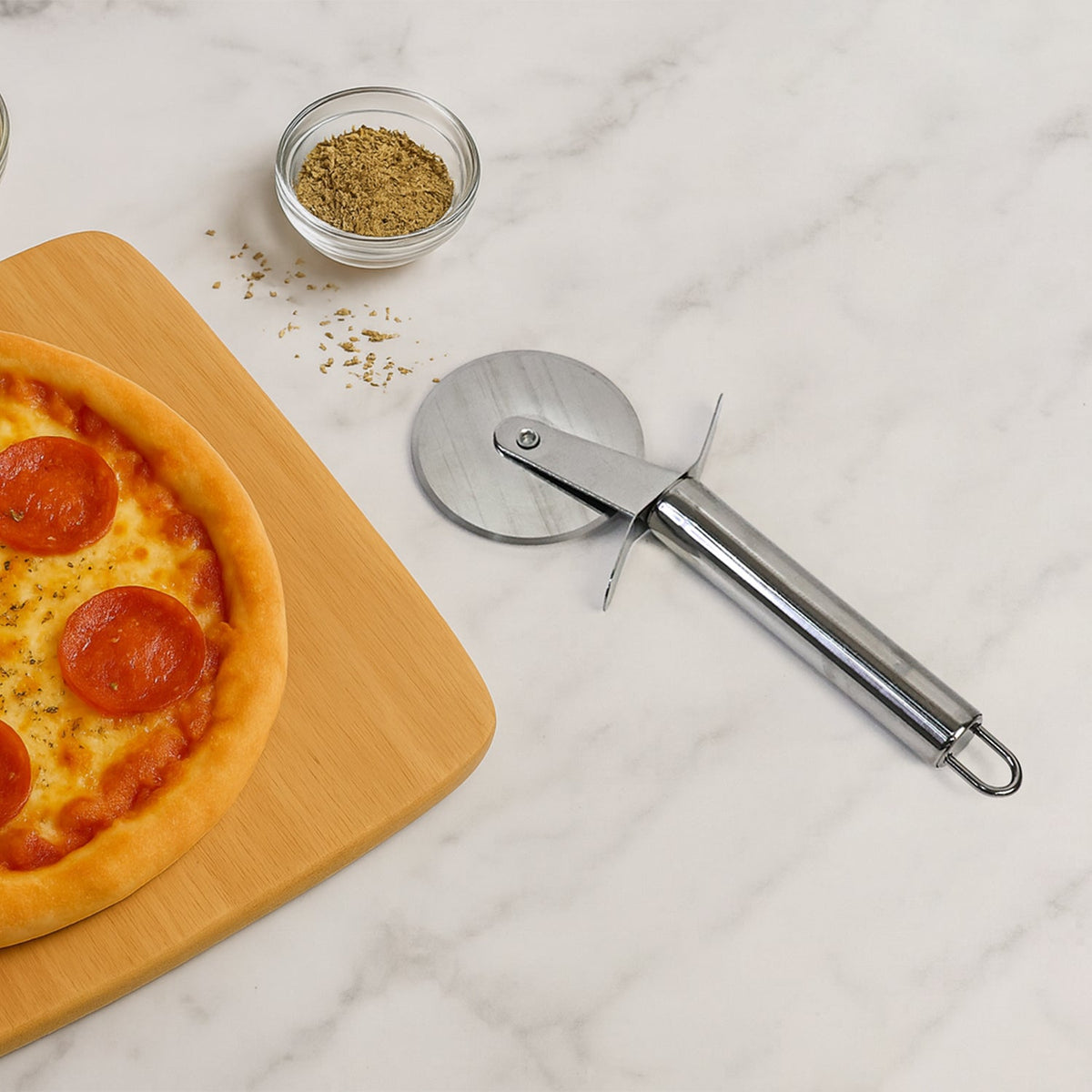 Premium Stainless Steel Pizza Cutter Wheel with Sharp Blade