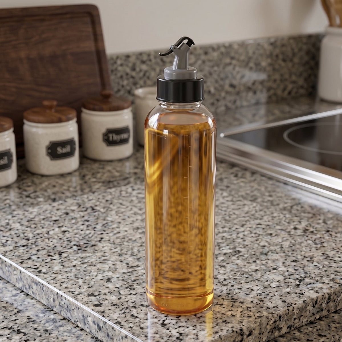 Multipurpose Oil Dispenser Bottle with Flip Top Pour Spout 900 ML