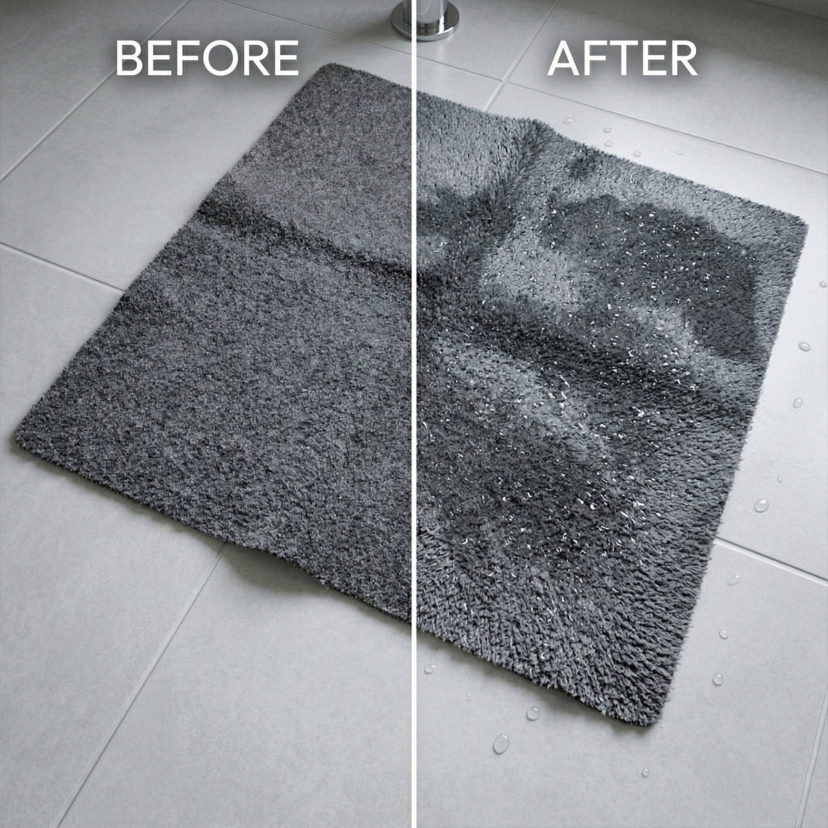 Ultra Soft Anti Slip Bathroom Floor Mat (1 Pc, 100x99 Cm)