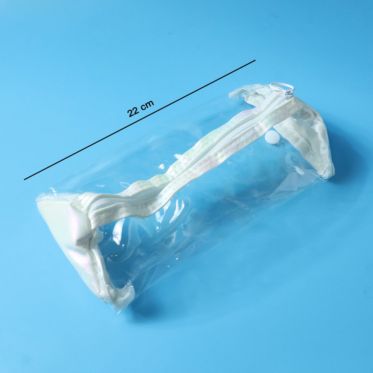 Transparent PVC Pencil Case with Zipper Closure (1 Pc)