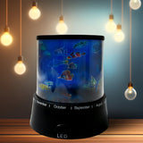 LED Projector Night Light – 3 Battery Lamps (1 Pc, Battery Not Included)