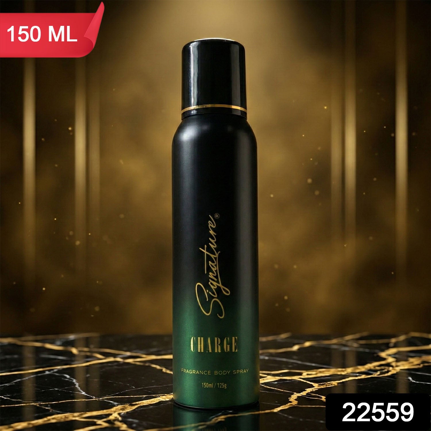 Signature charge deodorant spray packaging design
