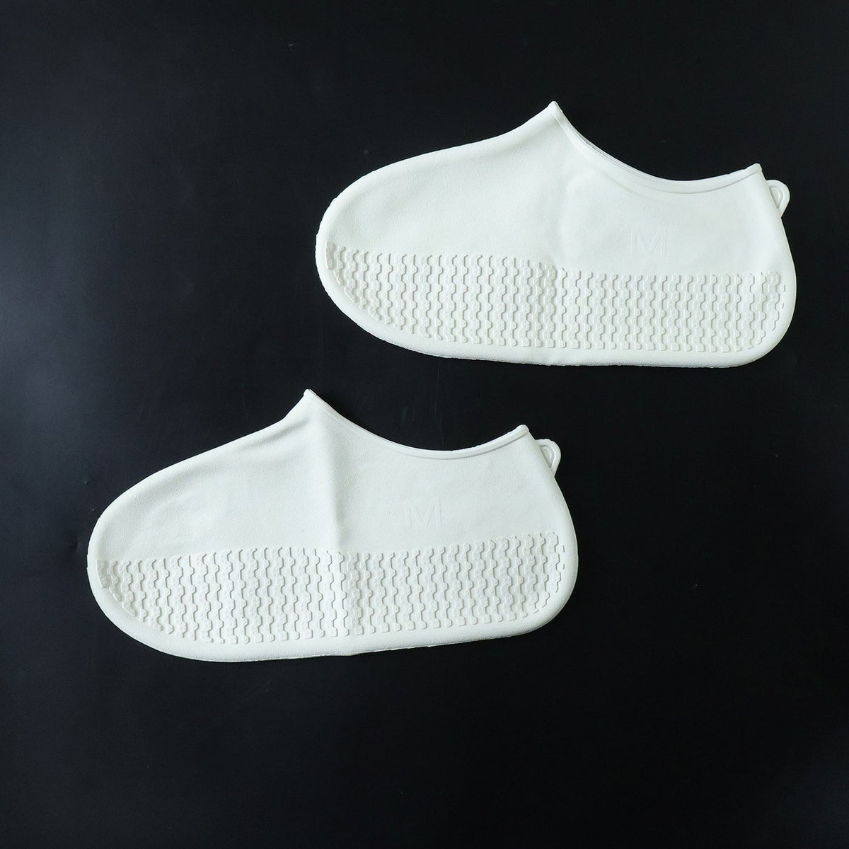 Waterproof Silicone Shoe Cover White Color (1 Pair, Medium Size)