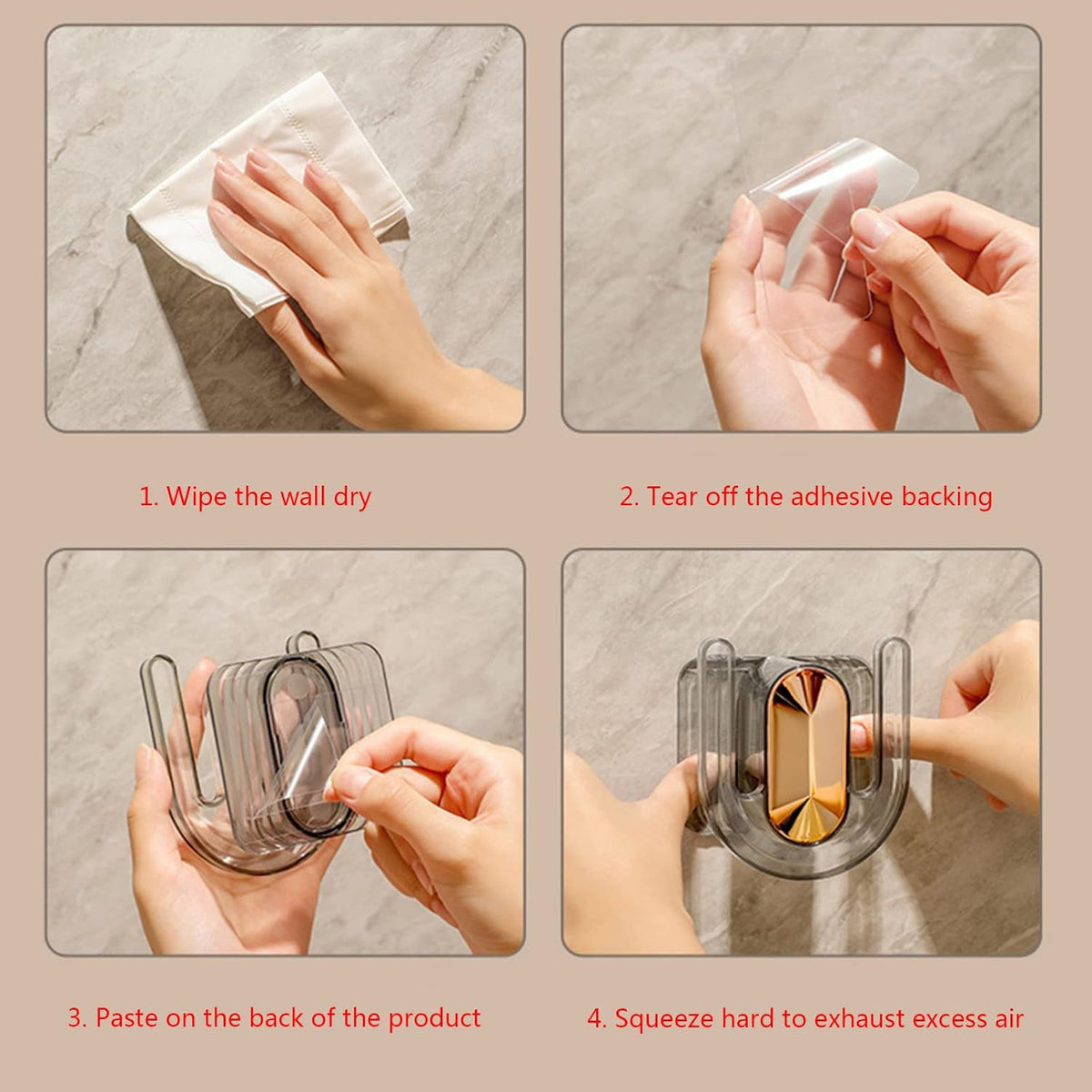 Self-Adhesive Wall Mount Slipper Holder (1 Pc)