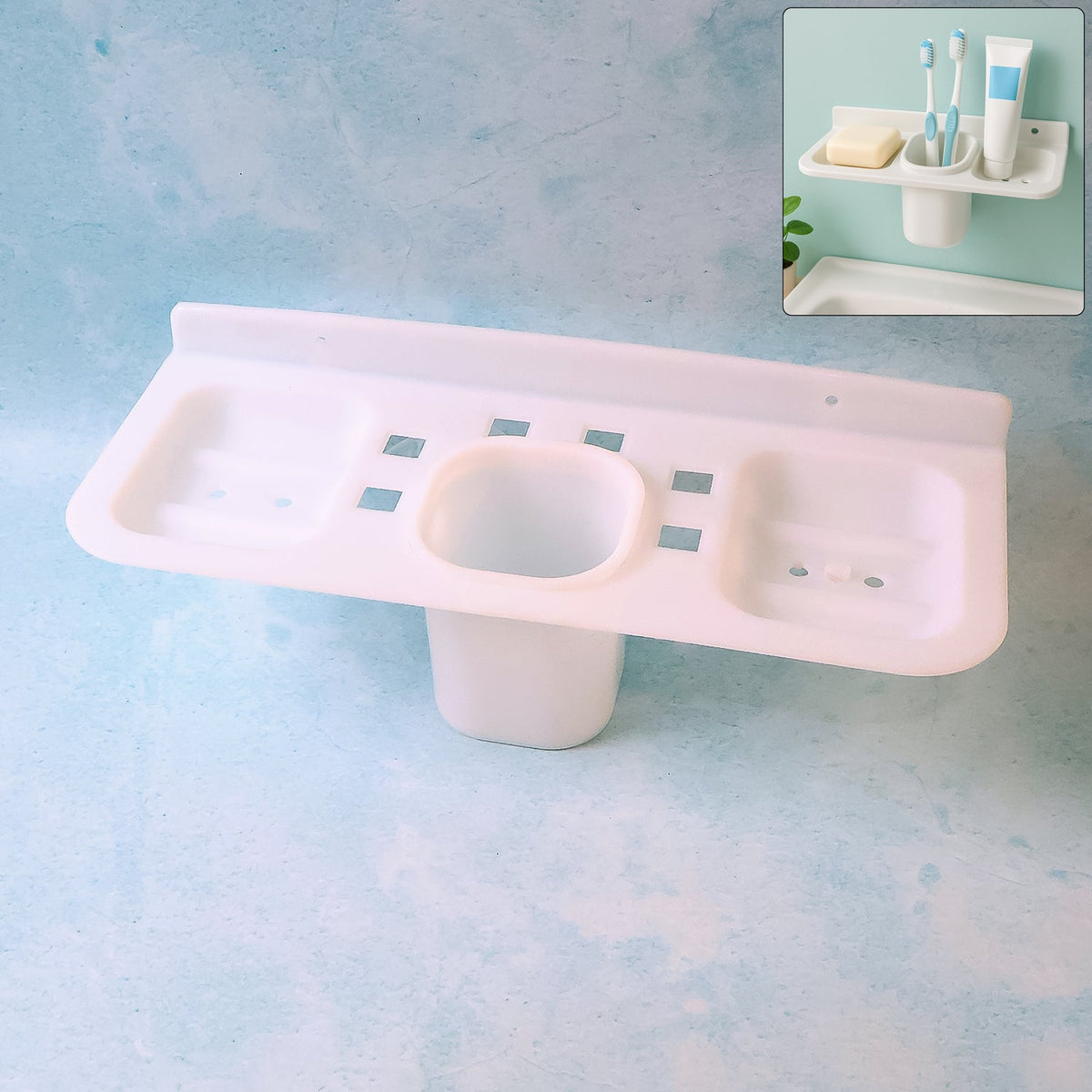 Plastic Soap Dish and plastic soap dish tray (2 Pc)