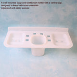 Plastic Soap Dish and plastic soap dish tray (2 Pc)
