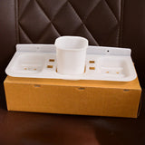 Plastic Soap Dish and plastic soap dish tray (2 Pc)