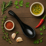 Plastic Soup Spoon – Deep Bowl (1 Pc / Black)