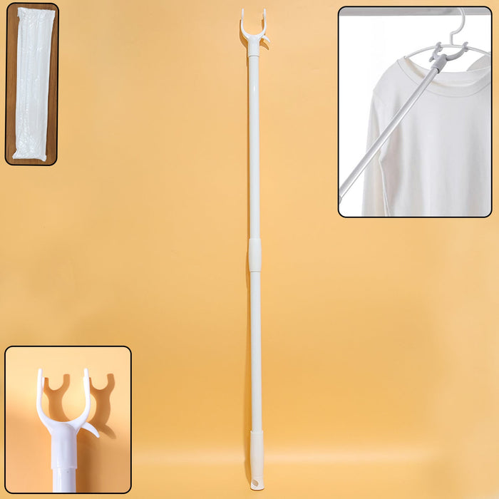 Wall-mounted clothes hook rod for hanging garments