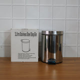 Premium Stainless Steel Pedal Dustbin with Close Lid (1 Pc,3 Ltr)