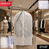Transparent Garment Cover Bag (120 × 58 cm, 1 Pc)