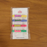 Sweet Text Decorative Hair Clip Set (4 Pc)