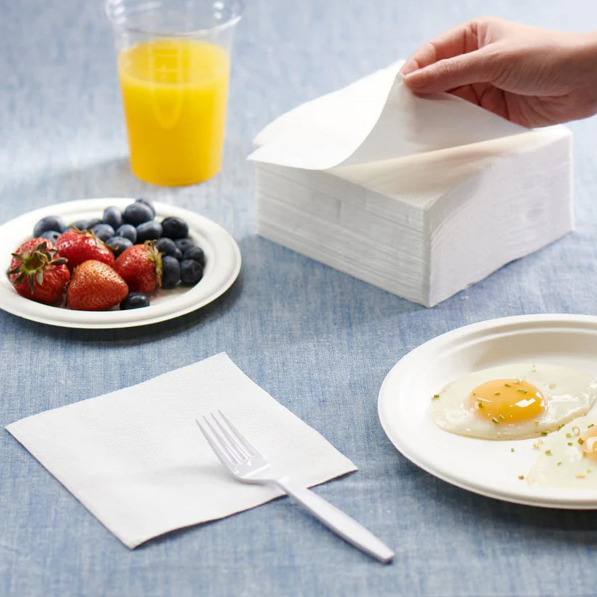 Freshee Premium Ultra-Soft Disposable Paper Napkins — 50 Pc (23 x 25 cm)