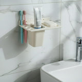 3in1 Wall Mounted Multi-Compartment Toothbrush & Soap Holder with Cup (1 Pc)