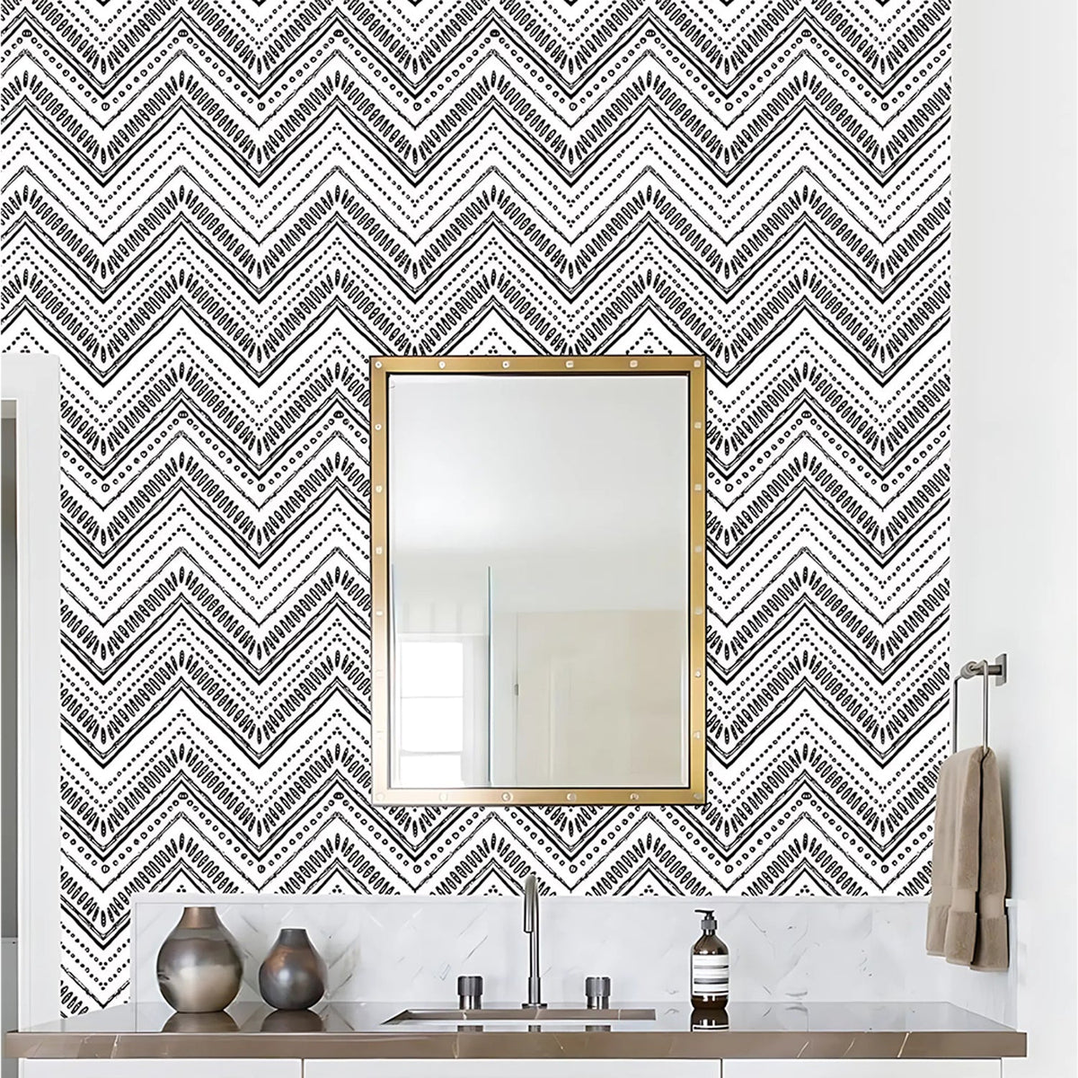 Waterproof Chevron Pattern Wall Sticker