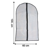 Transparent Garment Cover with Front Zipper (100 × 60 cm, 1 Pc)