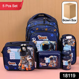 5 in 1 School Bag Set Includes Lunch Bag 14 Inch Bag  1 Set Mix