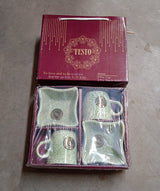 Ceramic Tea / cups / Mug Set Including Snacks (4 Pcs set)